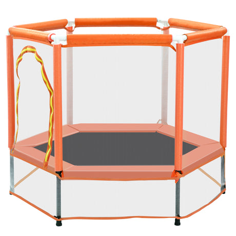 55'' Toddlers Trampoline with Safety Enclosure Net and Balls, Indoor Outdoor Mini Trampoline for Kids - V.I.P Digital Presence