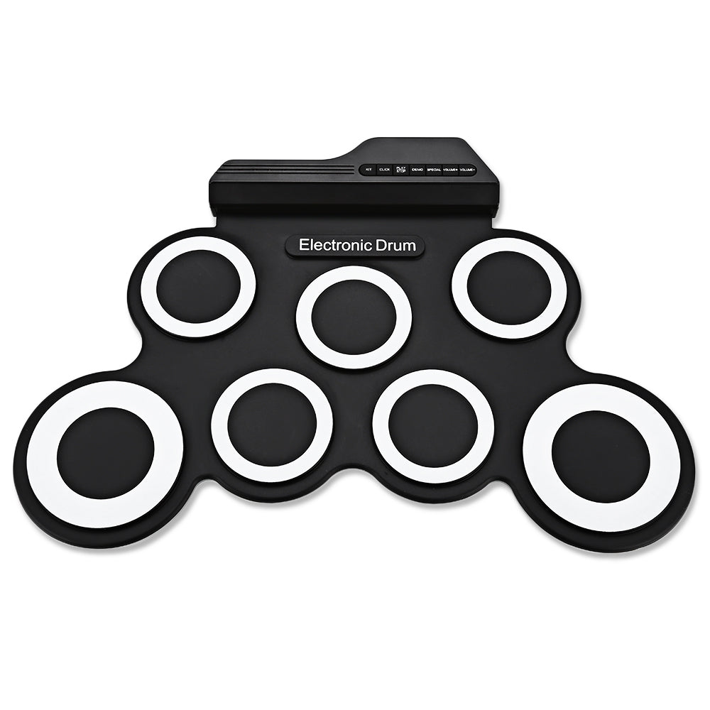 G3002 Portable Silicone 7 Pad Hand Roll Digital Drum Kit - V.I.P Digital Presence
