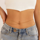 Thin chain belly button waist decoration body chain double-layer metal wind versatile waist chain - V.I.P Digital Presence