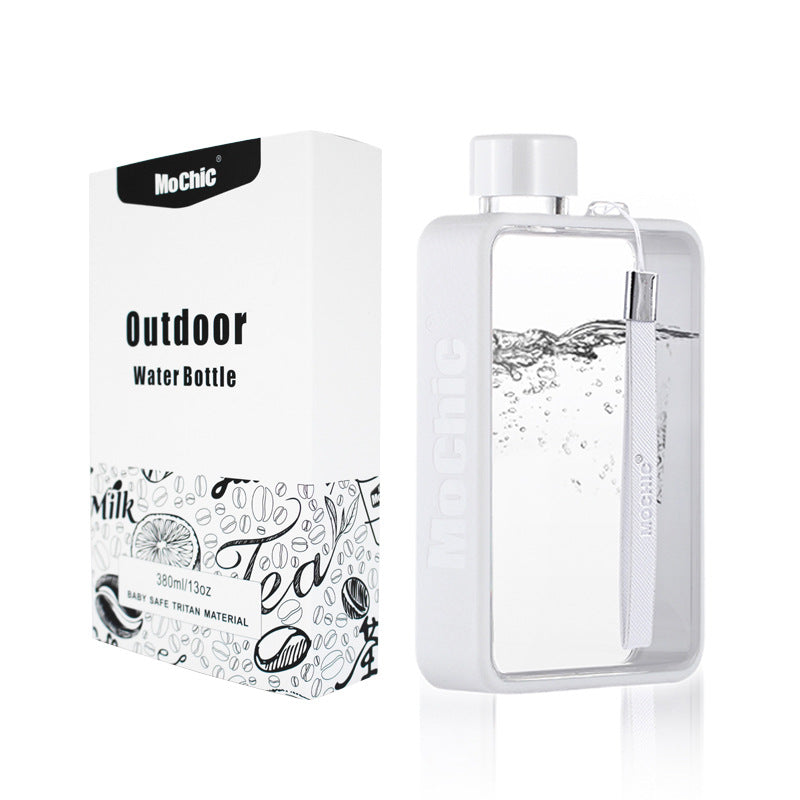 Botella de agua portátil de papel de alta calidad MoChic Sports Flat A5, versión coreana de la botella de agua de plástico. 