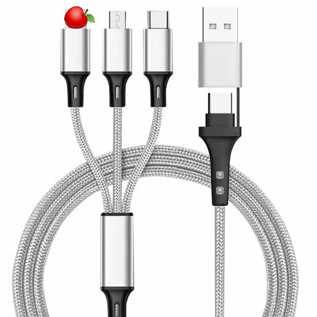 PD two to three braided data cable Type-C three in one car phone charging cable USB multifunctional charging - V.I.P Digital Presence