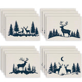 Christmas placemat reindeer print decoration insulation mat kitchen dining table coaster - V.I.P Digital Presence