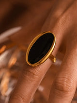 Elliptical Open Ring French Light Luxury Drip Oil Heavy Industry Casting Stainless Steel - V.I.P Digital Presence