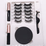 Eight Pairs Of Magnet False Eyelashes With Round Box Mirror Magnetic Iron-Absorbing Stone Eyelashes Magnetic Eyeliner Liquid Eyelashes - V.I.P Digital Presence