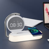 Multi functional clock, wireless charging, clock alarm, mobile phone, wireless charging, small night light, three in one - V.I.P Digital Presence
