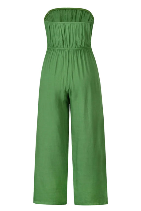 Tied Cutout Tube Wide Leg Jumpsuit - V.I.P Digital Presence