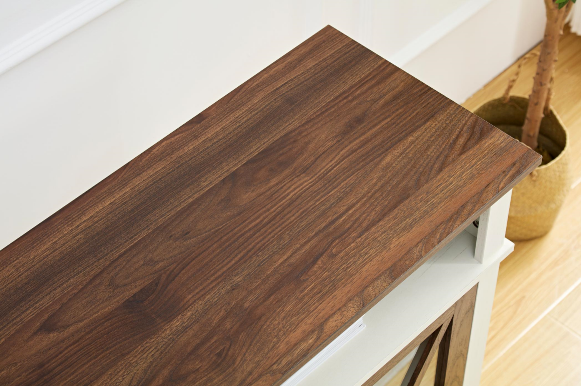 LED Farmhouse Style TV Stand for 65/70/75 inch TV with Outlet, Tall Body Media Entertainment Center Console - V.I.P Digital Presence