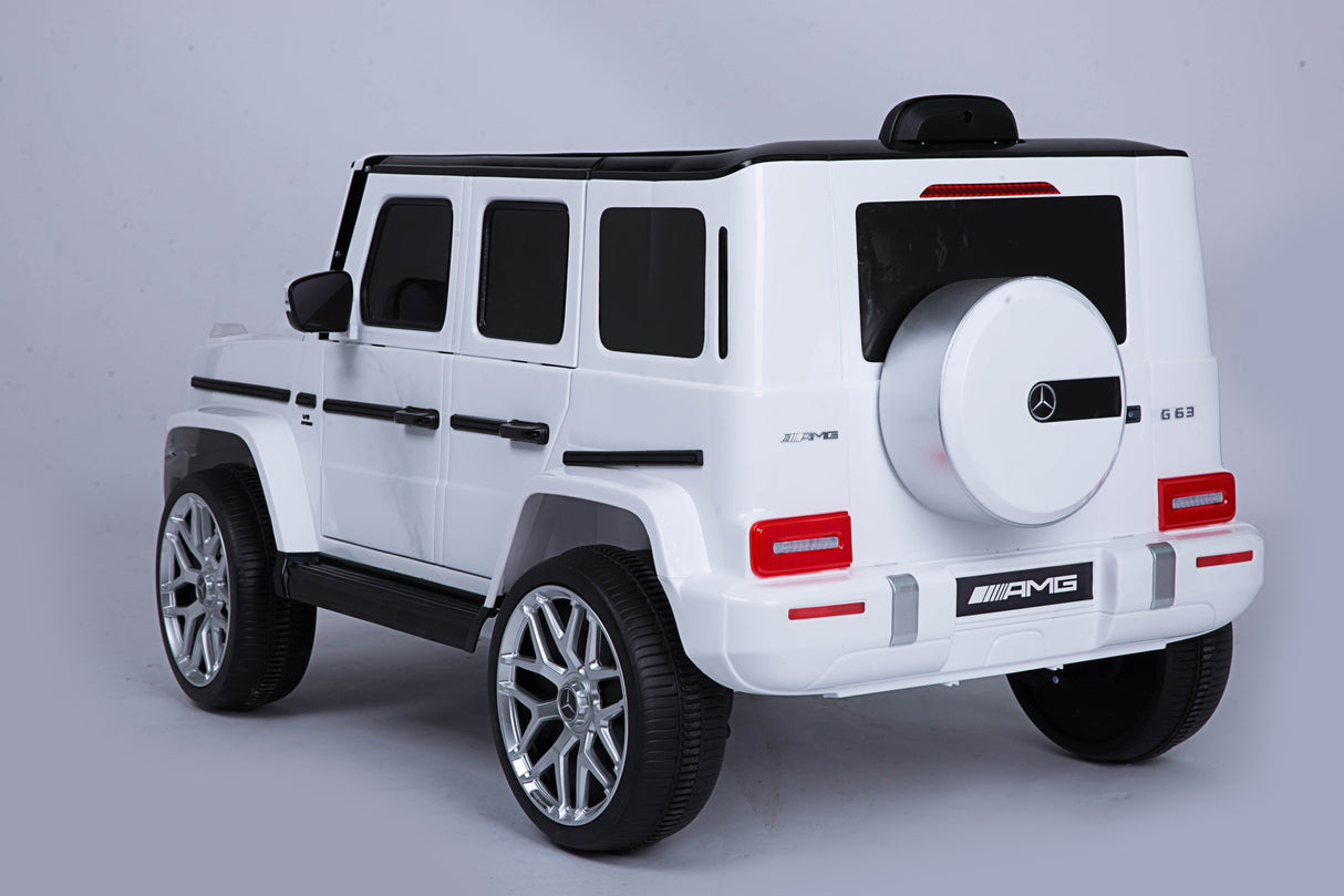 Mercedes Benz G63 Children's Electric Vehicle with Remote Control 12V Music, Horn, Spring Suspension, Safety Lock and License - V.I.P Digital Presence