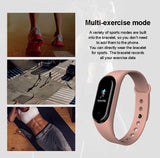Pulsera inteligente M5 con monitor de actividad física, reloj inteligente deportivo, pulsera inteligente con control del ritmo cardíaco y de la presión arterial.