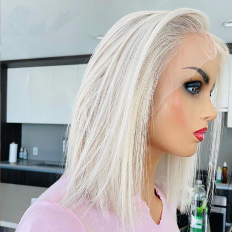 Women's Chemical Fiber Front Lace Wig Straight Hair Short Hair Headset Natural Hairline Wig - V.I.P Digital Presence