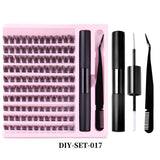 Eyelash DIY Eyelash Extensions Kit Private Label Lash Clusters DIY with Bond Seal Glue and Tweezers Set - V.I.P Digital Presence