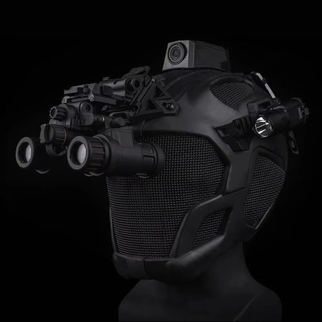 Lightweight EVA tactical helmet for hunting, airsoft, etc. Steel mesh mask included, good for cosplay. - V.I.P Digital Presence