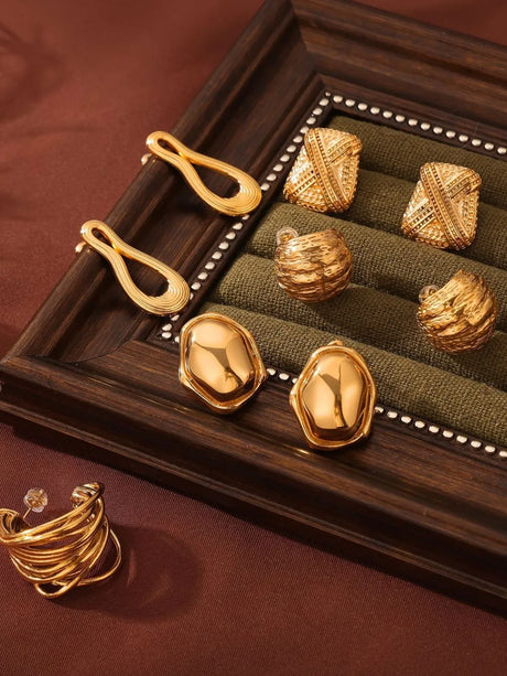 Titanium Steel Geometric Shape Earrings - V.I.P Digital Presence