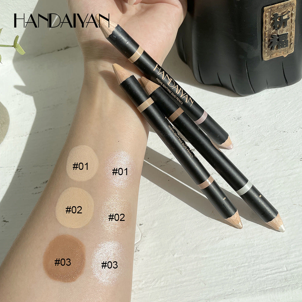 HANDAIYAN Double Head Eyebrow Dual Purpose Pen Eyebrow Bone Raised Bright Bottom High Gloss Face Brightening Concealer Pen - V.I.P Digital Presence