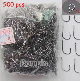 Rompin 500pcs carp fishing hooks with hole High quality Carbon Steel #3-#12 10 size choose Fly carp sea - V.I.P Digital Presence