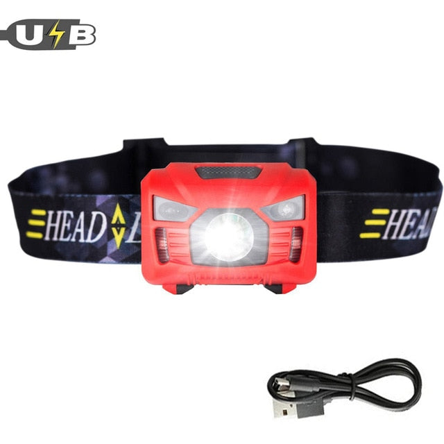 CREE 5W LED Body Motion Sensor Headlamp Mini Headlight Rechargeable Outdoor Camping Flashlight Head Torch Lamp With USB Charging - V.I.P Digital Presence
