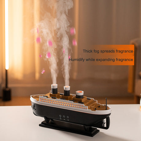 Simulated ship smoke ring aromatherapy machine desktop creative volcano spray jellyfish cruise fragrance humidifier - V.I.P Digital Presence