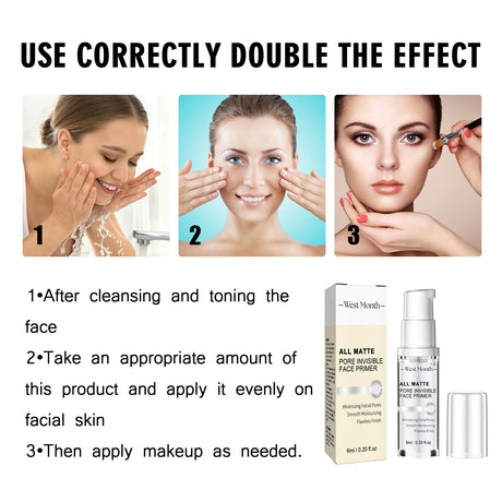 Pore Contouring Primer, Brightening Moisturizing Concealer Natural Contouring Primer - V.I.P Digital Presence