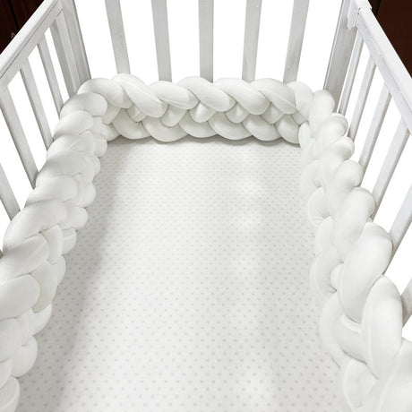 Woven baby bed surround anti-collision strip four strand Fried Dough Twists braid wrapped around the bed surround ins baby child - V.I.P Digital Presence