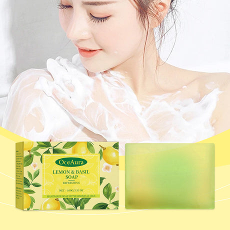 Lemon Refreshing Basil Soap Gently Cleanses Skin, Refreshing Pores, Tender Body Soap For Refreshing Bath - V.I.P Digital Presence