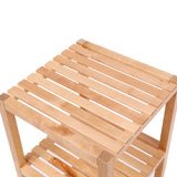 2-Tier Birch Bathroom Shelf, Narrow Shelving Unit, Multifunctional Storage Rack, Corner Rack, for Kitchen Natural - V.I.P Digital Presence