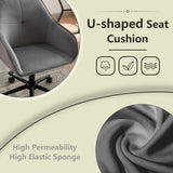 Velvet Office Desk Chair, Modern Home Desk Chair with Wheels , Vanity Chairs for Living Room, Bedroom,Study Room - V.I.P Digital Presence