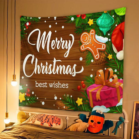 New Christmas Background Cloth, Christmas Tapestry, Christmas Party Event Decoration Hanging Cloth, Christmas Hanging Cloth - V.I.P Digital Presence