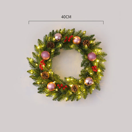 Christmas wreath rattan 30/40/50/60cm Christmas decoration wreath door hanging scene - V.I.P Digital Presence