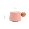 Ceramic Coffee Cup and Saucer Set Espresso Cups Light Luxury Wooden Handle Afternoon Tea Mug Female Original Mugs Couple Gifts - V.I.P Digital Presence