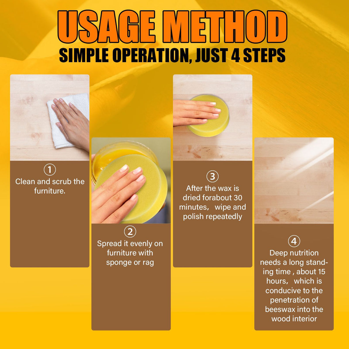 EELHOE Natural Beeswax Furniture Care Polishing Beeswax Waterproof Brightening Wear-resistant Wood Floor Care Beeswax - V.I.P Digital Presence