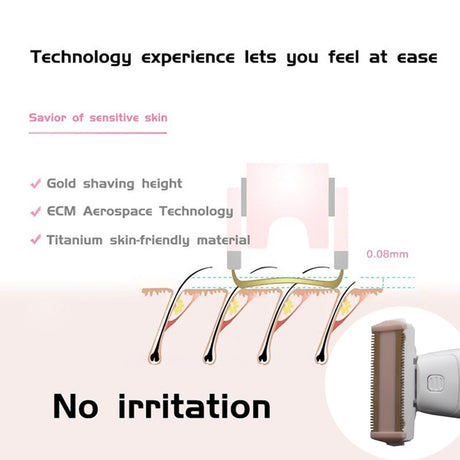 Electric Lady Shaver Razor Flawless Body Hair Shaver Painless Bikini Trimmer USB Rechargeable Fast Hair Shaving Machine - V.I.P Digital Presence