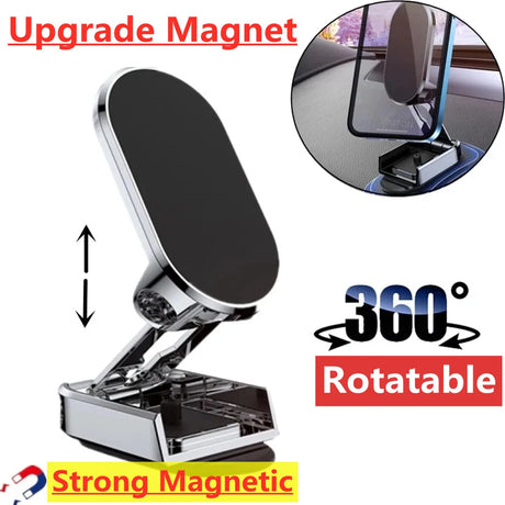 New Car Magnetic Phone Holder Folding Strong Magnet Mount Mobile Phone Metal Stand GPS Support for IPhone 13 12 Xiaomi Samsung - V.I.P Digital Presence