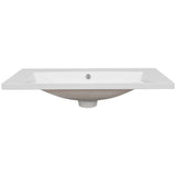 30" Single Bathroom Vanity Top with White Basin  3-Faucet Holes  Ceramic White - V.I.P Digital Presence