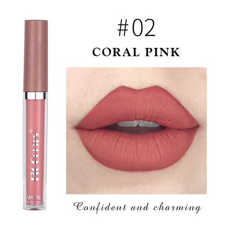 Fit Colors Matte Non Stick Cup Lip Gloss Fog Face Velvet Thin Tube Liquid Lipstick - V.I.P Digital Presence