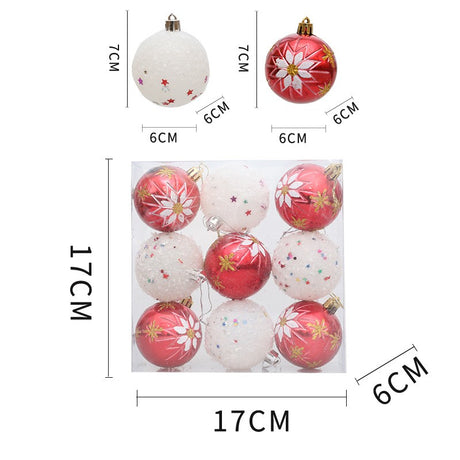 Christmas hanging ball Christmas tree decoration snowflakes five-star Christmas ball accessories combination - V.I.P Digital Presence