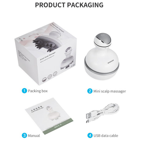 Head massager rechargeable head massager electric 3D scalp massager multifunctional head physiotherapy instrument - V.I.P Digital Presence