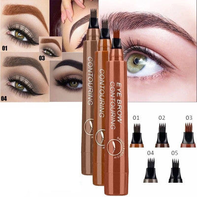 Four-Headed Bifurcated Eyebrow Pencil Simulation Wild Liquid Eyebrow Pencil Durable Waterproof Sweat-Proof And Easy To Color - V.I.P Digital Presence