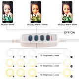 Photo Studio Selfie LED Ring Light with Cell Phone Mobile Holder for Youtube Live Stream Makeup Camera Lamp for iPhone Android - V.I.P Digital Presence