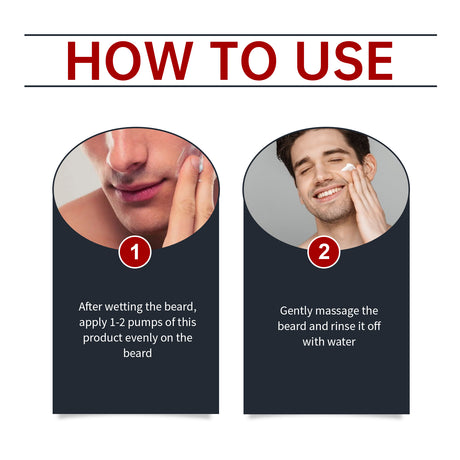 Facial Hair Cleansing Mousse Moisturizes And Moisturizes Men's Facial Hair Care Beard - V.I.P Digital Presence