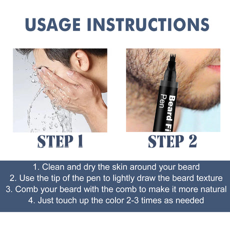 Beard Filler Pen, Detachable And Easy-To-Use Filler Pens Make It Easy To Create A Bushy Beard Hairline - V.I.P Digital Presence