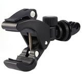 GloryStar - Abrazadera para manillar de bicicleta y motocicleta, color negro, adaptador de trípode para cámara GoPro Hero 1, 2, 3, 3+ y 4