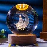 Starry Sky 3D Micro Landscape Crystal Ball Home Desktop Creative Interior Carving White Crystal Ball Ornament Craft Gift product - V.I.P Digital Presence