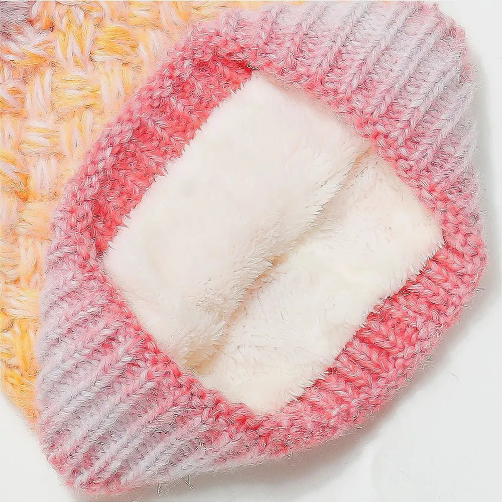 Gradient Knit Hat with Pompom - V.I.P Digital Presence