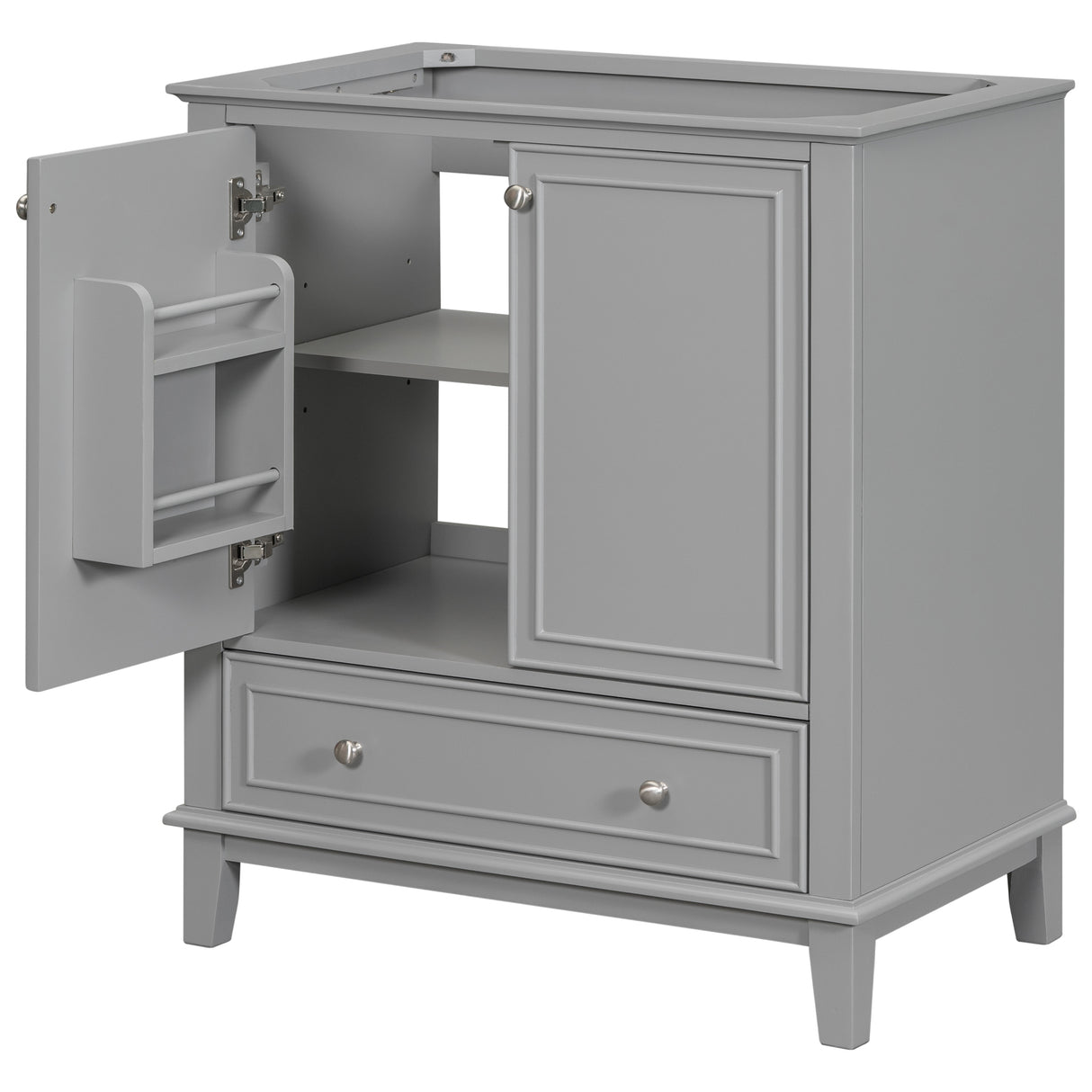 30 inch bathroom vanity no sink  base only gray - V.I.P Digital Presence