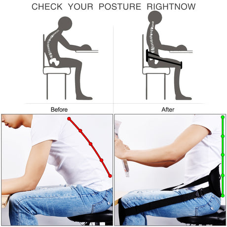 New Waist Posture Corrector Belt Brace Support Belt for Men Women Adjustable Waist Protection Sports T shirt - V.I.P Digital Presence