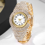 Fashion New Cross border Personality Trend Versatile Women's Diamond Bracelet Quartz Watch Necklace Ring Earring Set - V.I.P Digital Presence