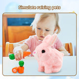 2025 Upgraded Interactive Bunny Toy. Hops, walks, talks, shakes ears. Plush Gift for Kids (Grey). - V.I.P Digital Presence