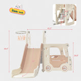 Kids Slide with Bus Play Structure Freestanding Bus Toy