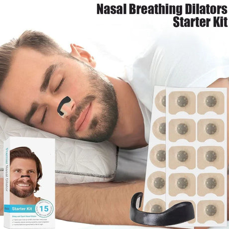 15Pairs Magnetic Nasal Strips Nasal Breathing Dilators Kits Increase Air Intake Improve Sleeping Reduce Snoring for Nighttime - V.I.P Digital Presence