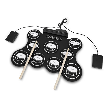 AEOFUN G4009 Electronic Roll Up Drum Kit with 5 Timbres and 8 Demo Songs - V.I.P Digital Presence